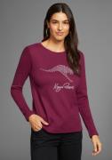 NU 20% KORTING: KangaROOS Sweatshirt Lange mouwen, figuurvolgend, effe...