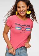 NU 20% KORTING: KangaROOS T-shirt Korte mouwen, effen en bedrukt, rond...