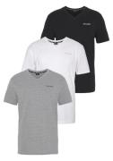 H.I.S Shirt met V-hals Korte mouwen, slim fit, van katoen (Set van 3)