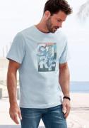 NU 20% KORTING: John Devin T-shirt Ronde hals shirt met surf-print van...