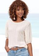 NU 20% KORTING: Vivance Shirt met korte mouwen Met broderie anglaise i...