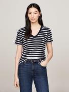 Tommy Hilfiger T-shirt SLIM CODY V-NK SS met geborduurd logo