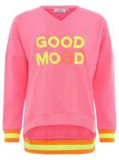 NU 20% KORTING: Zwillingsherz Sweatshirt DANA met "good mood"-opdruk e...