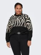 NU 20% KORTING: ONLY CARMAKOMA Trui met ronde hals CARJADE ZEBRA L/S O...