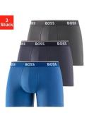 BOSS Lange boxershort Boxer Brief 3P met in kleur bijpassende weefband...