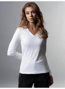 NU 20% KORTING: Trigema T-shirt TRIGEMA langarmshirt met V-hals (1-del...