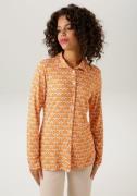 NU 20% KORTING: Aniston CASUAL Overhemdblouse met trendy retro-patroon