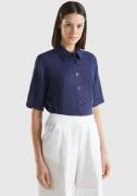 United Colors of Benetton Blouse met korte mouwen Cropped-lengte, zij-...