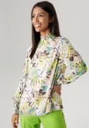 NU 20% KORTING: Aniston SELECTED Chiffon blouse met bladerenprint en g...