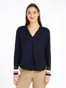 NU 20% KORTING: Tommy Hilfiger Blouse met lange mouwen met logovlag (G...