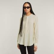 G-Star RAW Blouse met lange mouwen Half Placket Top ls wmn met verborg...