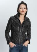 NU 20% KORTING: Gipsy Leren jack Nola2 cool bikerjack met turndown-kra...