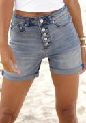 NU 20% KORTING: Buffalo Jeansshort in high-waist-vorm, stretchpercenta...