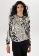 NU 20% KORTING: Aniston SELECTED Shirtblouse Animal-print met groene a...