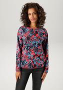 NU 20% KORTING: Aniston CASUAL Sweatshirt met fantasierijke bloemenpri...