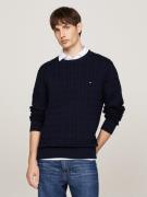 Tommy Hilfiger Gebreide trui CLASSIC CABLE CREW NECK met structuurbrei...