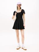TOMMY JEANS Mini-jurk TJW ROUCHE MINI POPLIN DRESS EXT