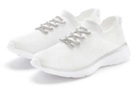Lascana Sneakers met modieuze glinsterende veters vegan