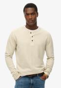 Superdry Shirt met lange mouwen WAFFLE LONG SLEEVE HENLEY TOP
