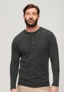 Superdry Shirt met lange mouwen WAFFLE LONG SLEEVE HENLEY TOP