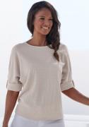 Vivance 2-in-1-shirt Om op te rollen van kreukvrije crêpe-kwaliteit