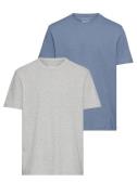 Man's World Shirt met ronde hals Korte mouwen, basic stijl, van katoen...