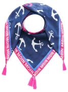 Zwillingsherz Modieus sjaaltje Vierkant "Strandgeluk" met grote anker ...