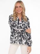 Zwillingsherz Shirtblouse Bladeren Tweekleurig met bladeren-motief en ...