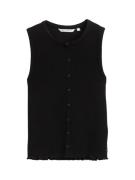 Tom Tailor Denim Gebreide top met knoopsluiting en in riblook, mouwloo...