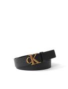 Calvin Klein Leren riem MONOGRAM BUCKLE FIXED BELT 35MM