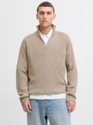 Jack & Jones Schipperstrui JJPANNEL KNIT HALF ZIP AW25