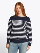 Tommy Hilfiger Curve Gebreide trui CRV CO JERSEY STITCH LS B-NK SWT