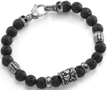 Firetti Armband Sieraad cadeau armbanden armketting lavasteen doodskop