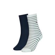 Tommy Hilfiger Sokken TH WOMEN SOCK 2P SMALL STRIPE met smalle ribboor...