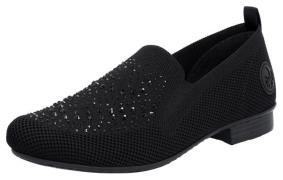 Rieker Instappers Loafer, zakelijke schoen versierd met strass-steentj...