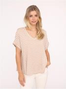 Zwillingsherz T-shirt Maritieme strepen met hoog viscosegehalte, one s...