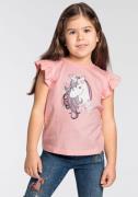 KIDSWORLD T-shirt Met eenhoornprint Korte mouwen, basic gesneden, met ...