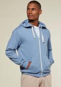 KangaROOS Capuchonsweatvest met capuchon, contrasterende rits en contr...