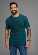 Man's World Shirt met ronde hals korte mouwen, casual pasvorm, bedrukt...
