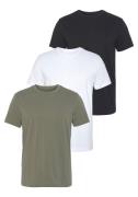 AJC T-shirt losse pasvorm, basic stijl (3-delig, Set van 3)