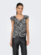 Only Shirt ONLASTA LIFE CAPSLEEVE V-NECK TOP PTM