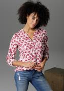Aniston CASUAL Blouse zonder sluiting met oprolbare mouwen