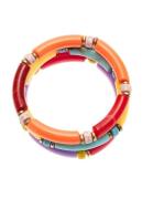 Lascana Armbandset elastische armbanden set in kleurrijke variatie (se...