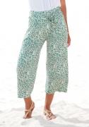 Beachtime Culotte met bladprint en striklint, luchtige lichtgewicht zo...