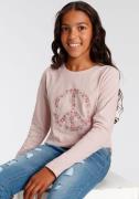 KIDSWORLD Shirt met lange mouwen PEACE Lange mouwen, basic pasvorm, me...