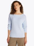 Tommy Hilfiger Gebreide trui CO CARDI FINE GG LS BOAT-NK SWT met ragla...