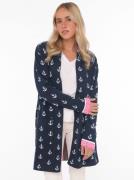 Zwillingsherz Cardigan Anker & Strandgeluk met contrasterende mouwboor...
