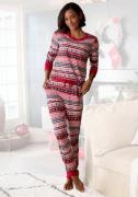 Lascana Pyjama met winterse print (2-delig)