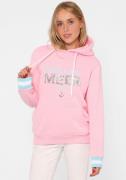Zwillingsherz Hoodie Gelukkig aan zee met pailletten, capuchon en cont...