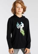 KIDSWORLD Capuchonshirt BIKER Lange mouwen, sportieve stijl, met trend...